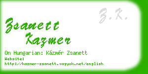 zsanett kazmer business card