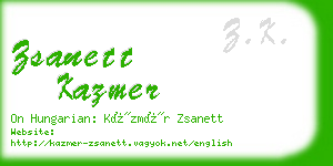 zsanett kazmer business card